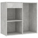 vidaXL betonszürke szerelt fa fésülködőasztal LED-ekkel és szekrénnyel