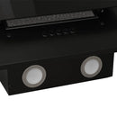 vidaXL fekete rozsdamentes acél és edzett üveg fali páraelszívó 60 cm