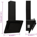 vidaXL fekete rozsdamentes acél és edzett üveg fali páraelszívó 60 cm