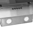 vidaXL ezüst rozsdamentes acél és edzett üveg fali páraelszívó 90 cm