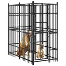 vidaXL acél kültéri kutyakennel 1,84 m²