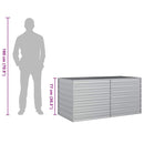 vidaXL ezüstszínű horganyzott acél kerti magaságyás 160 x 80 x 77 cm