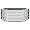 vidaXL ezüstszínű horganyzott acél kerti magaságyás 129 x 45 cm