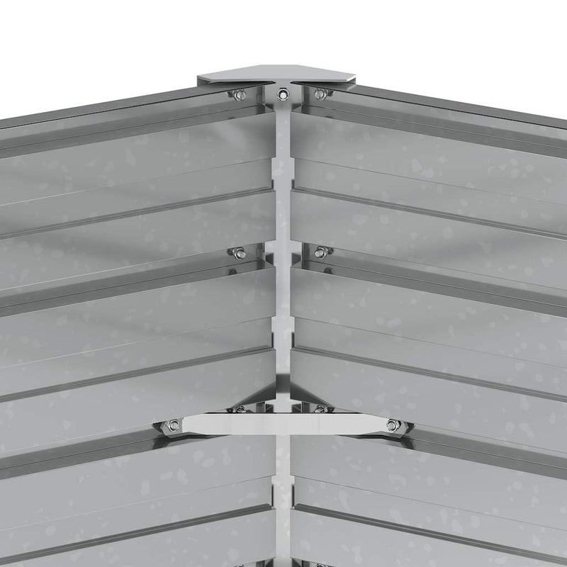 vidaXL ezüstszínű horganyzott acél kerti magaságyás 129 x 45 cm