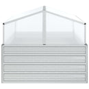 vidaXL ezüstszínű kerti magaságyás melegházzal 100 x 100 x 85 cm