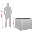 vidaXL ezüstszínű horganyzott acél kerti magaságyás 100 x 100 x 77 cm