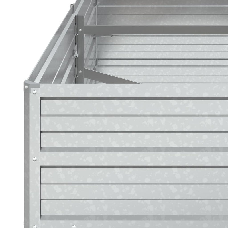 vidaXL ezüstszínű horganyzott acél kerti magaságyás 160 x 80 x 45 cm