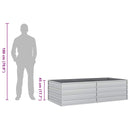 vidaXL ezüstszínű horganyzott acél kerti magaságyás 160 x 80 x 45 cm