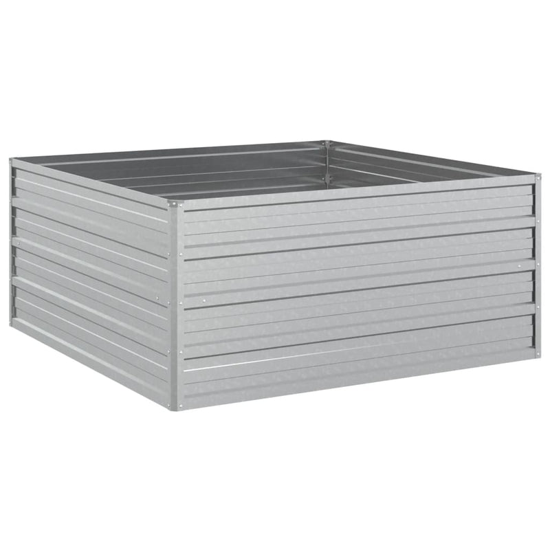 vidaXL ezüstszínű horganyzott acél kerti magaságyás 100 x 100 x 45 cm