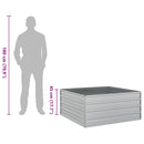 vidaXL ezüstszínű horganyzott acél kerti magaságyás 100 x 100 x 45 cm