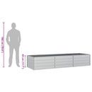 vidaXL ezüstszínű horganyzott acél kerti magaságyás 240 x 80 x 45 cm