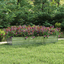 vidaXL ezüstszínű horganyzott acél kerti magaságyás 240 x 80 x 45 cm