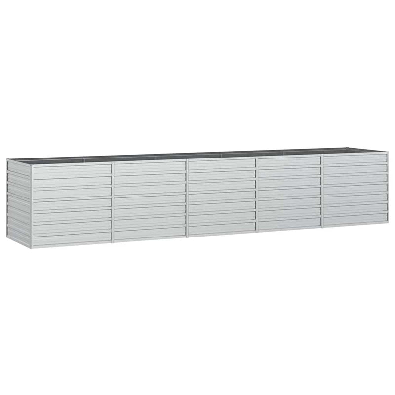 vidaXL ezüstszínű horganyzott acél kerti magaságyás 400 x 80 x 77 cm