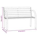 vidaXL szürke kínai fenyőfa kerti pad gyermekeknek 81 cm