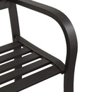 vidaXL fekete acél kerti pad 125 cm