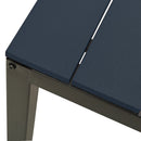 vidaXL fekete acél és WPC kerti pad 110 cm