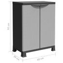 vidaXL rattanstílusú műanyag szekrény 68 x 39 x 92 cm