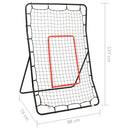 vidaXL acél aktív fal softballhoz 88 x 79 x 137 cm