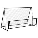 vidaXL 2 az 1-ben acél focikapu és aktív fal 202 x 104 x 120 cm