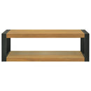 vidaXL tömör tíkfa falra szerelhető fürdőszobaszekrény 110x45x35 cm