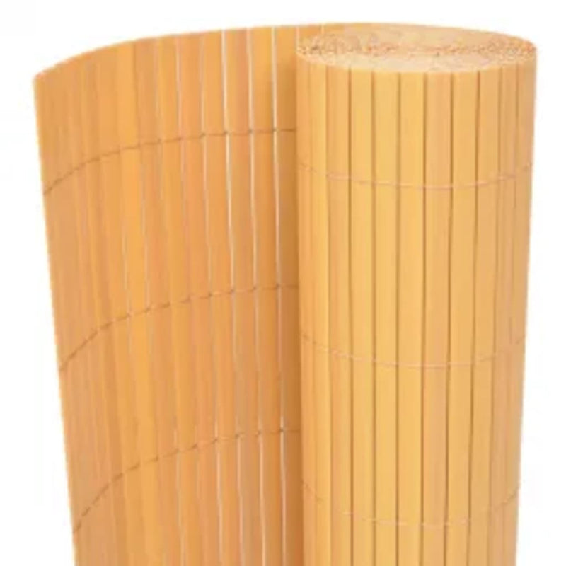 vidaXL sárga kétoldalas kerti kerítés 90 x 400 cm