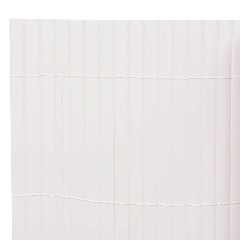 vidaXL fehér kétoldalas kerti kerítés 110 x 400 cm