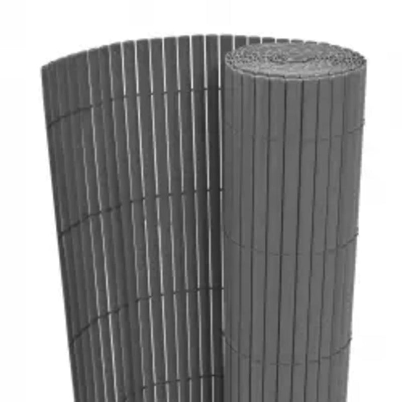 vidaXL szürke kétoldalas kerti kerítés 110 x 400 cm