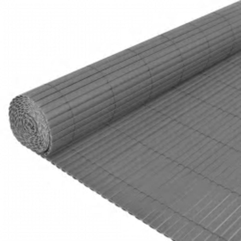 vidaXL szürke kétoldalas kerti kerítés 110 x 400 cm
