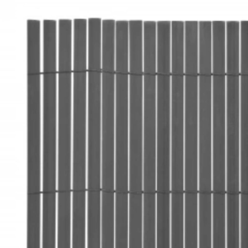 vidaXL szürke kétoldalas kerti kerítés 110 x 400 cm