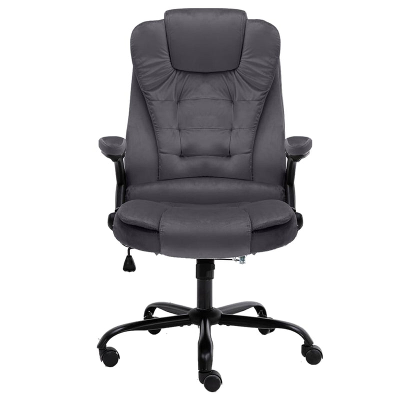 vidaXL sötétszürke bársony irodaszék