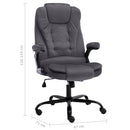 vidaXL sötétszürke bársony irodaszék