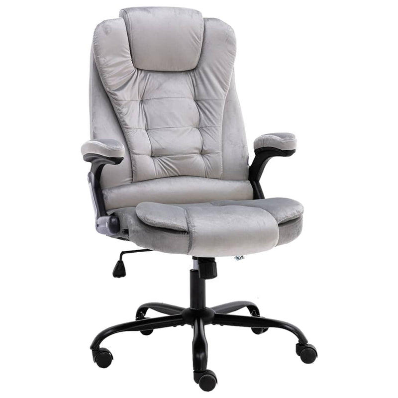 vidaXL világosszürke bársony irodaszék