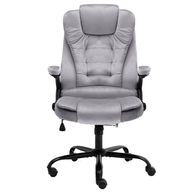 vidaXL világosszürke bársony irodaszék