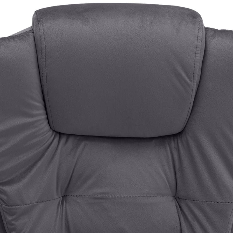 vidaXL sötétszürke bársony masszázs irodaszék