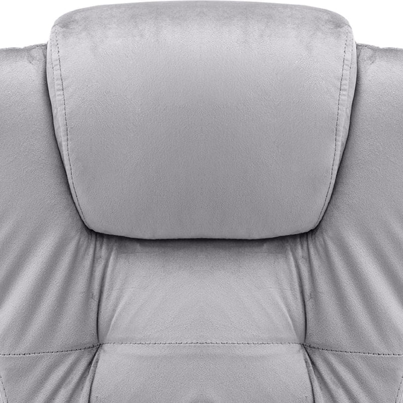 vidaXL világosszürke bársony masszázs irodaszék