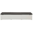 vidaXL fehér polyrattan napozóágy fekete párnával