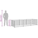 vidaXL fekete acél kutyakennel 3 m²