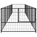 vidaXL fekete acél kutyakennel 6 m²