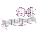 vidaXL fekete acél kutyakennel 6 m²