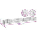 vidaXL fekete acél kutyakennel 8 m²