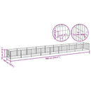 vidaXL fekete acél kutyakennel 9 m²