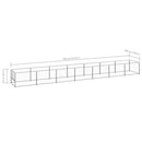 vidaXL ezüstszínű acél kutyakennel 7 m²