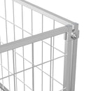 vidaXL ezüstszínű acél kutyakennel 7 m²