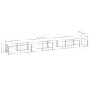 vidaXL ezüstszínű acél kutyakennel 8 m²