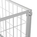 vidaXL ezüstszínű acél kutyakennel 9 m²