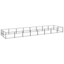 vidaXL fekete acél kutyakennel 16 m²