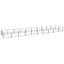 vidaXL fekete acél kutyakennel 20 m²