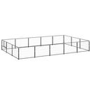 vidaXL fekete acél kutyakennel 15 m²