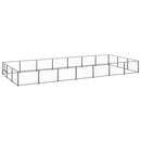 vidaXL fekete acél kutyakennel 21 m²