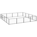 vidaXL fekete acél kutyakennel 16 m²